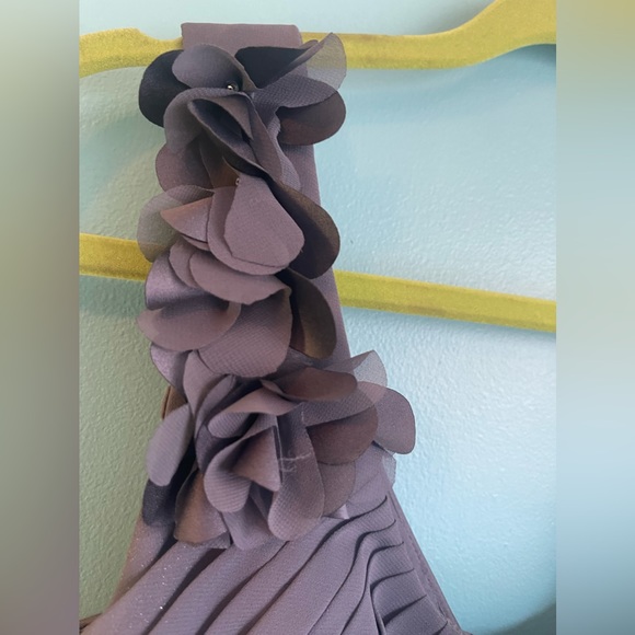 David’s Bridal Elegant Satin and Chiffon Ball Gown - Picture 4 of 8